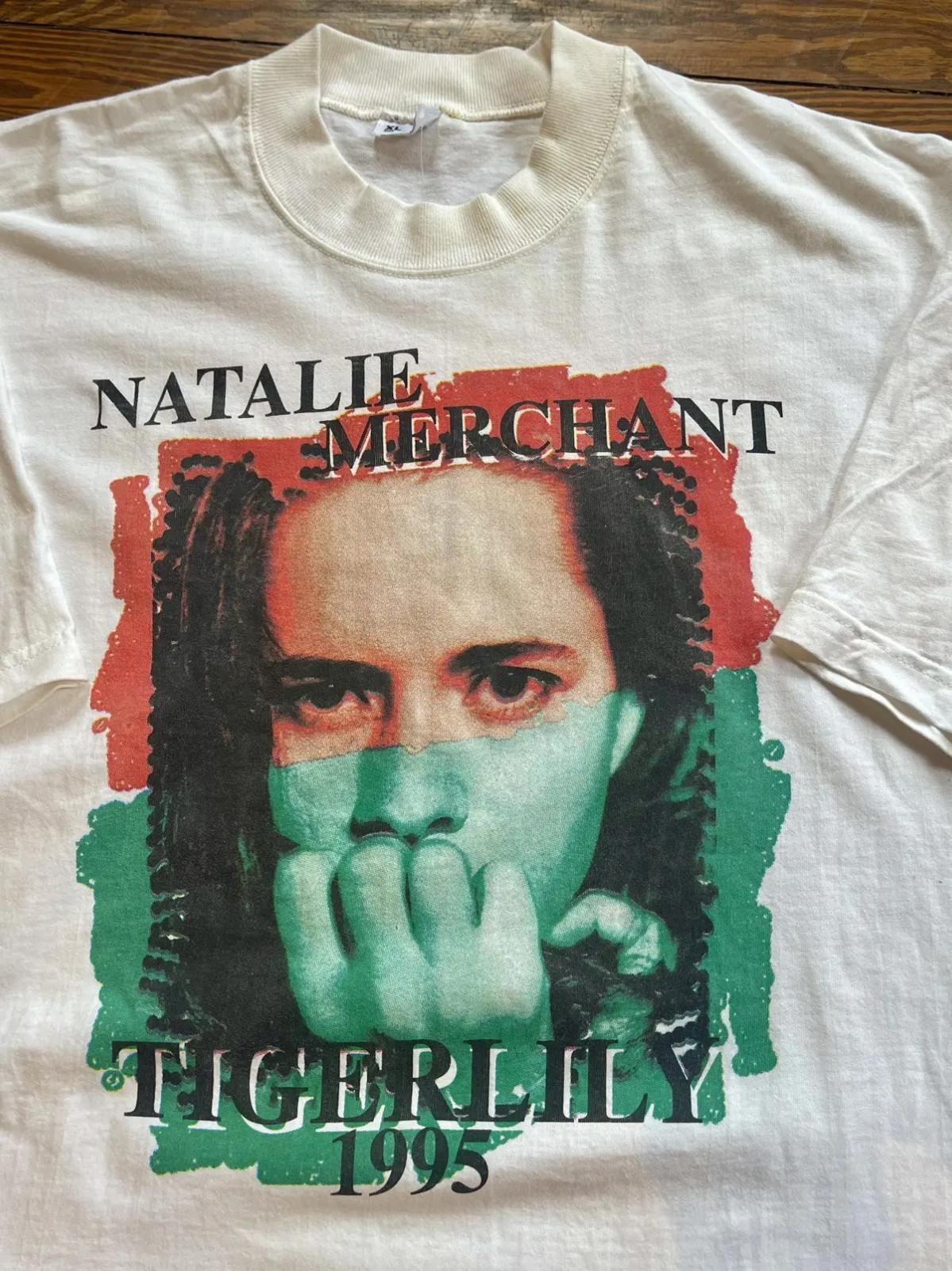 Vintage 1995 Natalie Merchant 10 000 Maniacs 90 Rock Band TShirt I0282 M