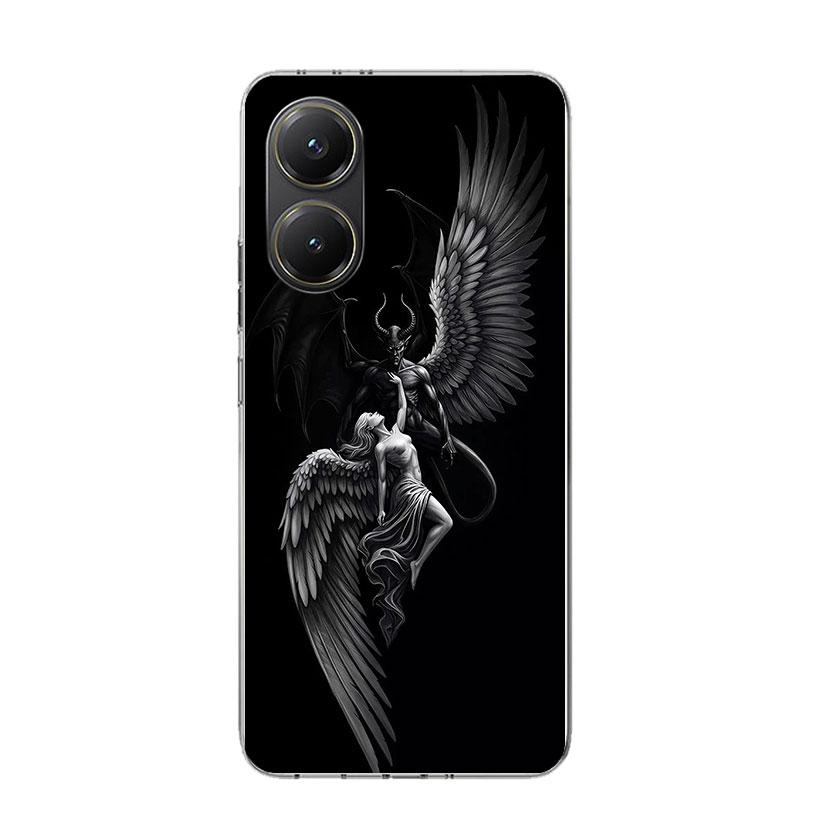 Angel Wings Devil Bad Phone Case For Xiaomi Poco X7 X6 X5 Pro F7 Ultra Redmi 15C 15 13 13C 12 12C 10 10A 10C 9 9A 9C 9T Cover Po