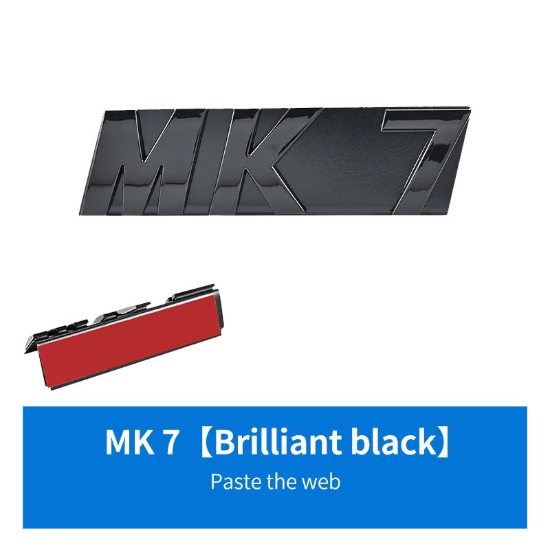 Glossy Black 3D ABS Letters MK5 MK6 MK7 MK7.5 Emblem for VW volkswagen GOLF Car Grille Bracket Badge Sticker