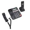Kabelgebundenes Telefon und Schnurloses Mobilteil Heim-Digitaltelefonsystem Vollduplex Freisprechen Rückrufbeleuchtetes Großes Display