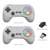 Retro Wireless Gamepad with Dual Receiver, Classic Controller for PC DInput, Android, Arcade Emulators