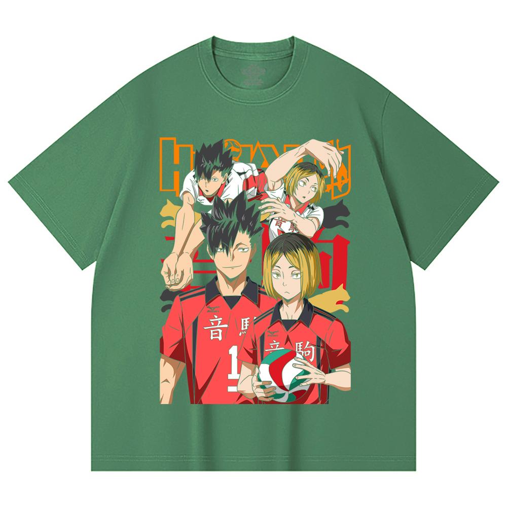 230 Gsm 100% Cotton Haikyu V6 Print Unisex Heavy Cotton T Shirt