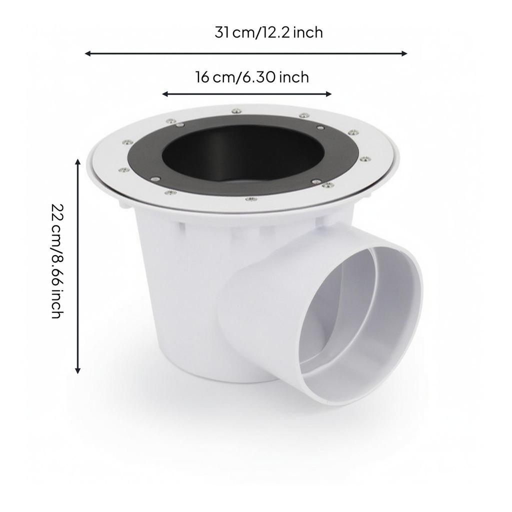 Drain Fitting with Flange Easy to Install Pool Bottom Long-Lasting
