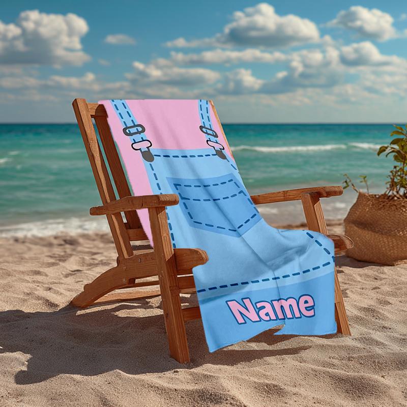 Custom Name Ultra-Soft Beach Towel with Ms. Rachel Theme,Ideal for Pool - Camping, Diving - Perfect Travel Essential, Vibrant Beach Towel.