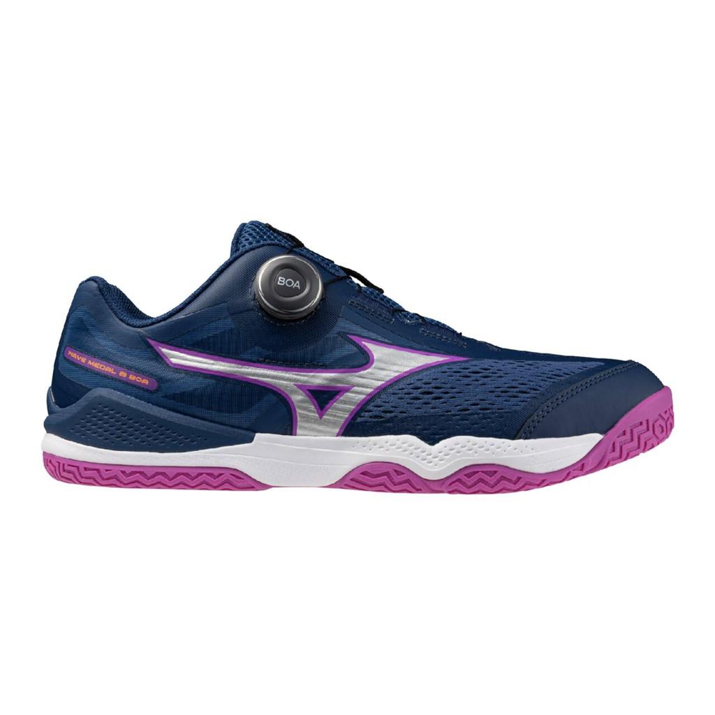 MIZUNO Table Tennis Shoes Wave Medal 8 Boa Unisex 23.0 cm 2E Navy Galaxy Silver