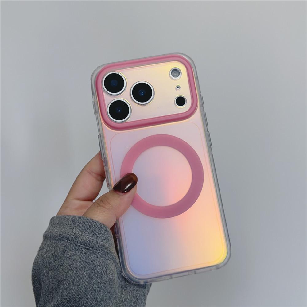 INS Style Magnetic Transparent Phone Case for Apple iPhone 17 Pro Max/16/15P
