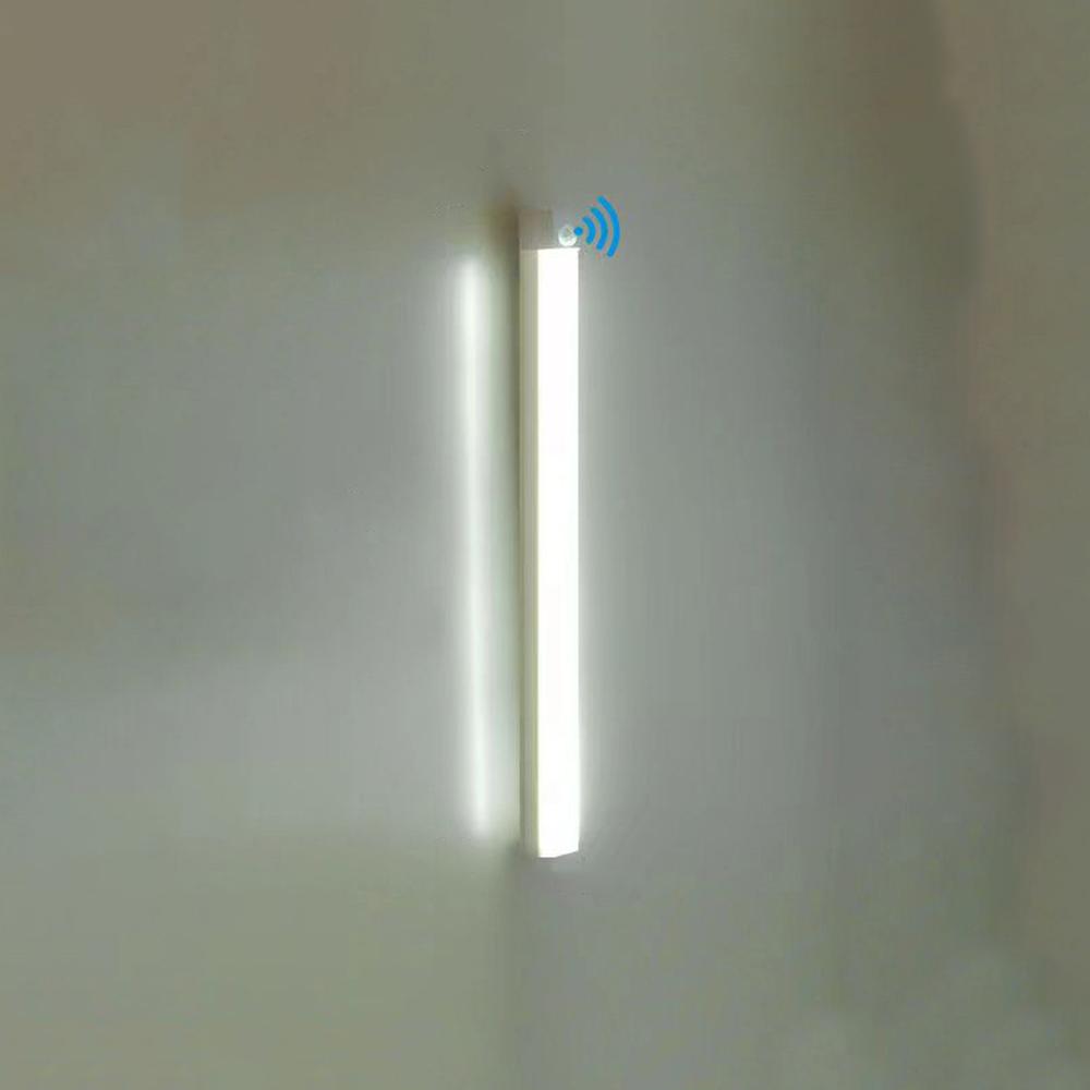 

30см 3Вт Магнітний світильник для шафи USB Перезаряджувана нічна лампа Світлодіодна стрічка з датчиком руху White Light