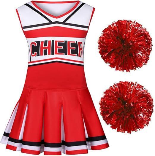 Girls Cheerleading Outfit Set for Football Games and Stage Performances