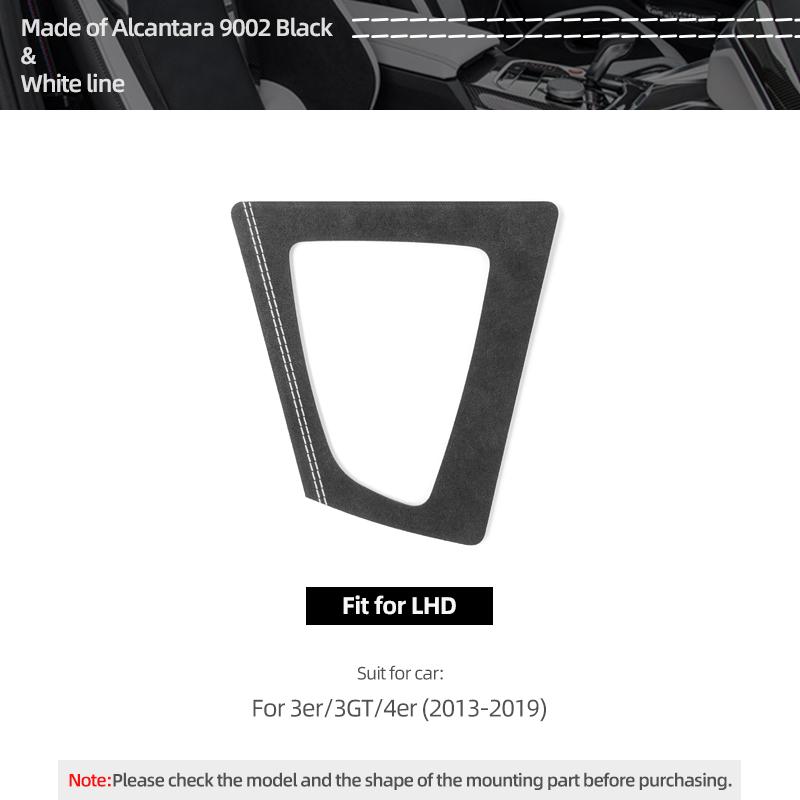 For BMW 3 4 Series F32 F30 F34 F33 F36 Made of Alcantara Gear Shifter Panel Trim Performance Stickers Car Interior Accessories