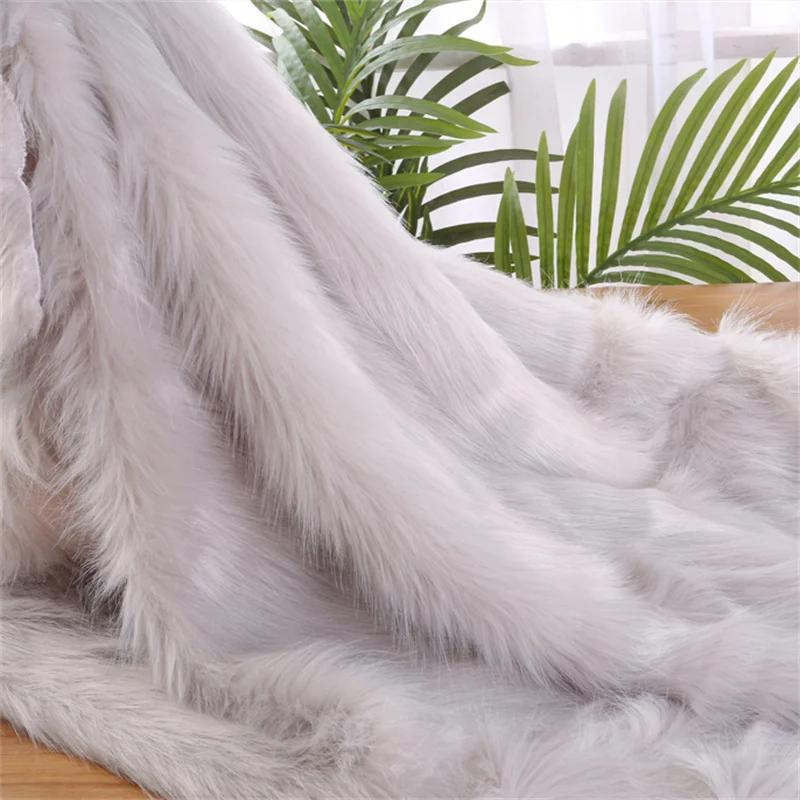 5cm Plush Thickened Fur Fabric By The Meter Coats Bags Clothes Sewing High-grade Imitation Fox Cloth Decorative Winter Plain Diy