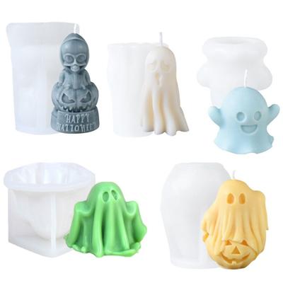 Neue Silikon Geisterkerzenform Handgemacht DIY Basteln Duftkerzenform Heimdekor Kunst Wachsform
