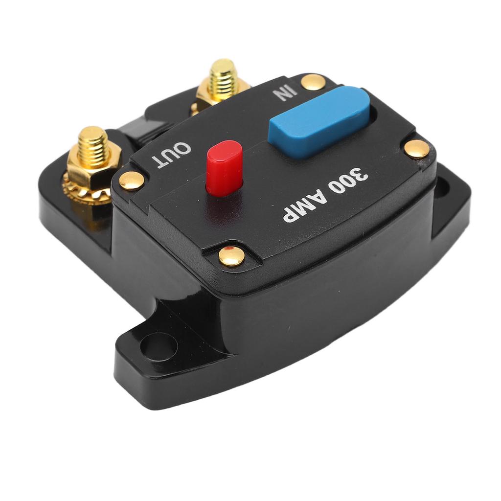Car Audio Circuit Breaker Manual Reset Fuse Inline Inverter Holder for Car Audio Stereo System Boat Trucks Buses 300A