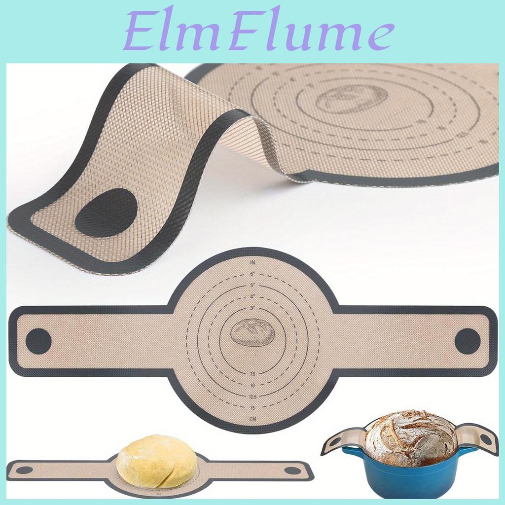 Nonstick 1pc Bread Sling Silicone Reusablesilicone Baking Mat For Dutch Oven Bread Sling With Long Handles Easy To Clean
