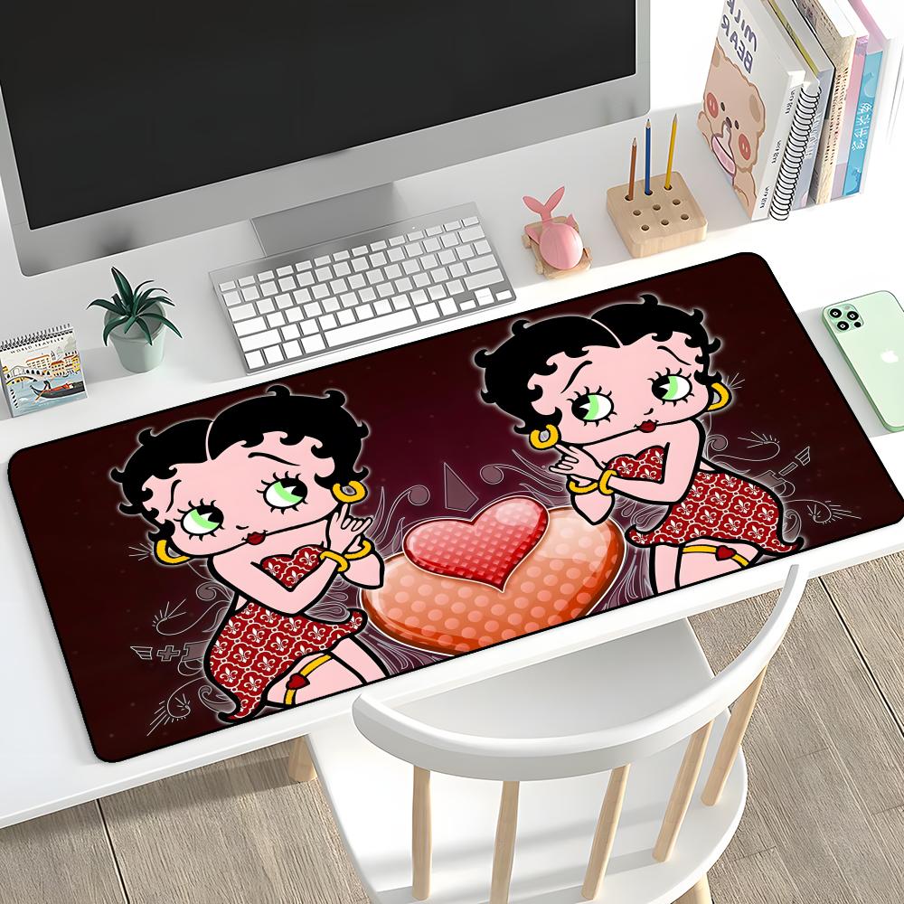 B-Betty B-Boop Mauspads Gummi-Matte Laptop XXL Mauspads Notizbuch Gamer Computertisch Gaming-Zubehör
