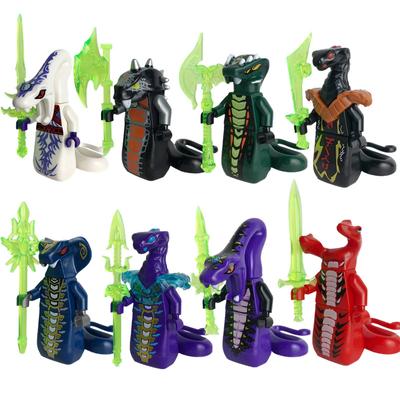 Movie Action Snake Basilisk Turtles Minifigures with Weapon Building Bricks Blocks Model Boys Children Kids Birthday Gifts