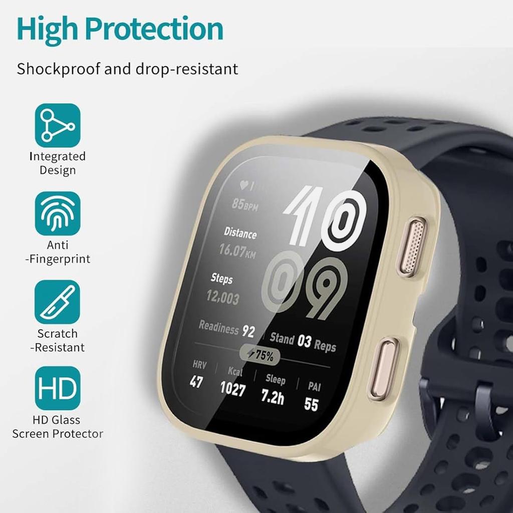 Pouzdro na PC + Sklo pro Amazfit Bip 6 Ochranná fólie proti poškrábání Nárazník Tvrzené sklo Kryt chrániče obrazovky pro Amazfit Bip6 Příslušenství