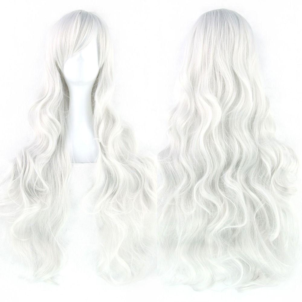 Heat Resistance Long Curly Hair 80cm Women Wave Hairpiece Universal Anime Cosplay Wigs  Halloween