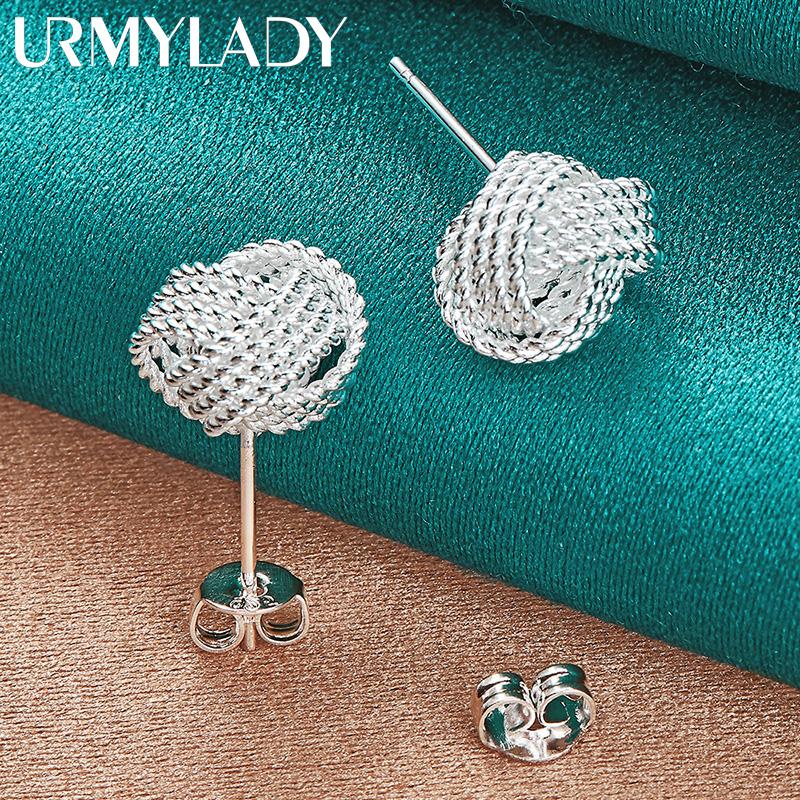 Náušnice se zapínáním na uzel 925 ze stříbra pro dámské módní šperky