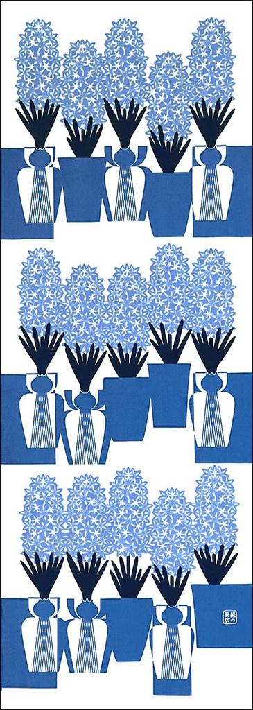 Dyeing Anbo Hand Towel Authentic Dyed Cotton Tokuoka Made in Japan 35cm x 100cm "Hyacinth Blue" 100%