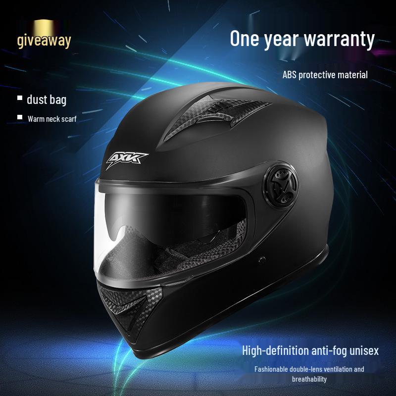 Men’s Anti-Fog Winter Motorcycle Helmet - Full Coverage, Warm, Electric Car Compatible