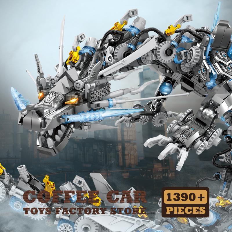 Mechanical Animal Building Bricks MOC Set Mech Dragon Blocks Children Toys Mecha Elk 3D Model Adult Boys Kids Birthday Gifts NEW