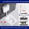 Chiweng Ceramic Squat Toilet with Flush Tank Set
