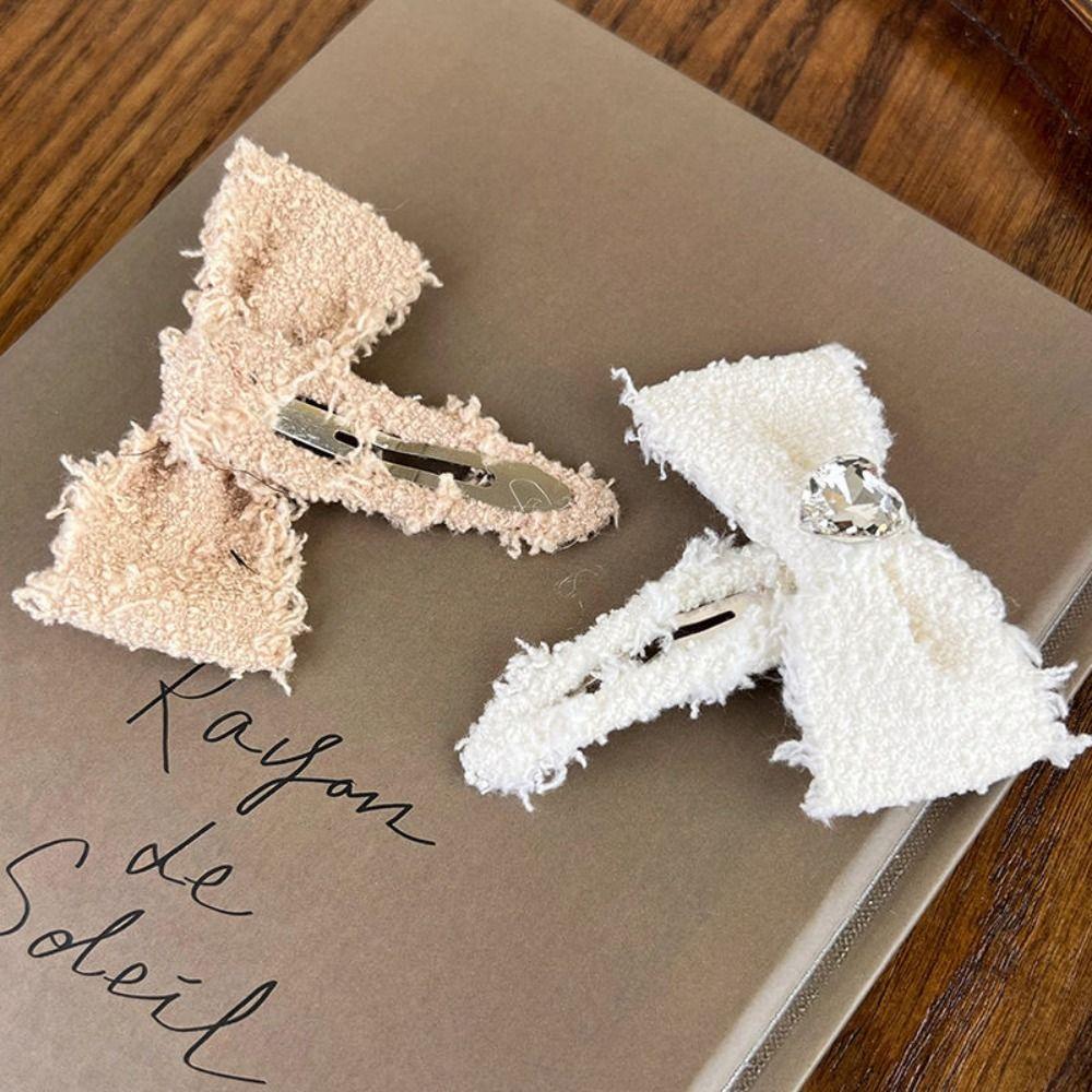 

Заколка для волос с бантом, ткань, милые заколки, корейский стиль, вязаная шпилька для волос для женщин