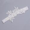 Handcrafted Lace Bridal Garter with Pearl Flower Decoration