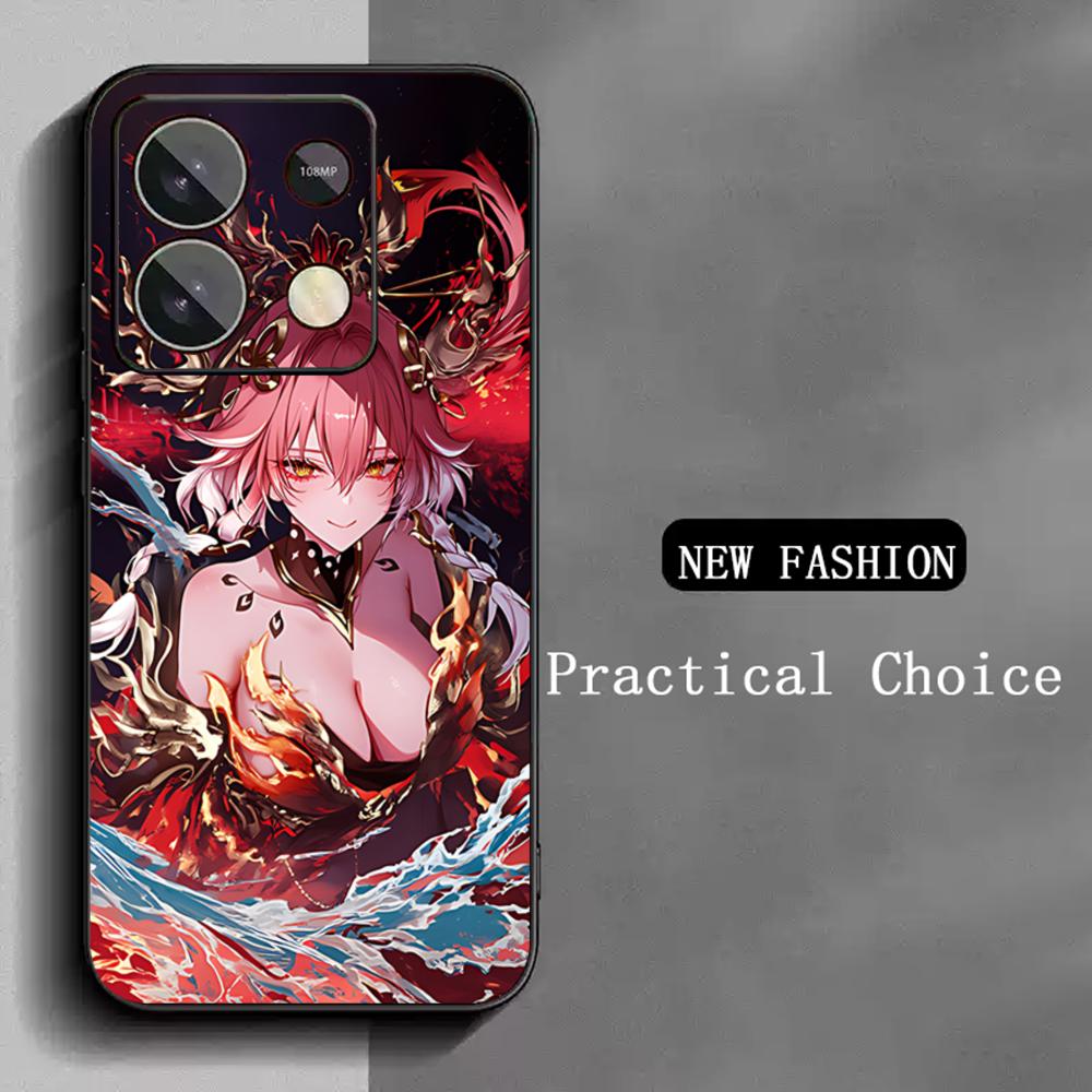 

Wuthering Waves Changli cool girl Phone Case For Redmi Note 14 13 12 11 Pro Plus S 5G 14C A3 Soft Black Phone Cover Redmi Note 13 Pro+ 5G