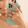 Vintage Trend Metal Crown Articulated Ring Set Vintage 10 Geometric Hollow Turquoise Ring Set Ring Combination