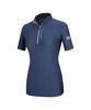 EXTRASPORTY Linelight Damen Melange Reißverschluss Kurzarm T-Shirt 4 Farben