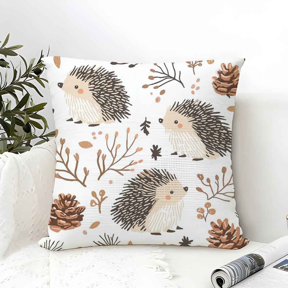 Children'S Cartoon Animal Painting Pillow Case Linen Pillow Case Sofa Home Decor Cushion Cover Cushion Cove