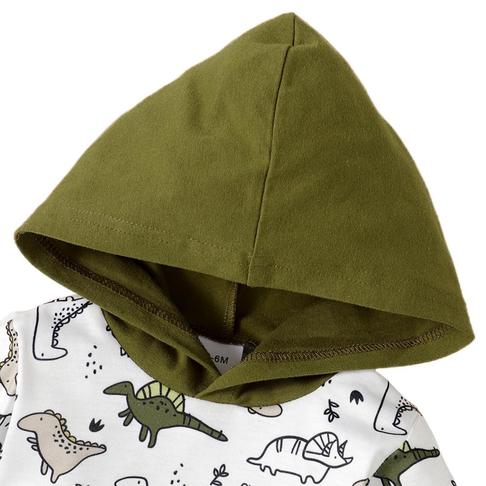 Sweat à Capuche Dinosaure Enfant - Hiver Fille Garçon Coton Manches Longues