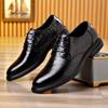 Fashion Fashion Men Leather Shoes Wedding Business Dress Sheos Lace Up Formal Dress Footwear Men's Oxford Shoes Classic Walking Sneakers