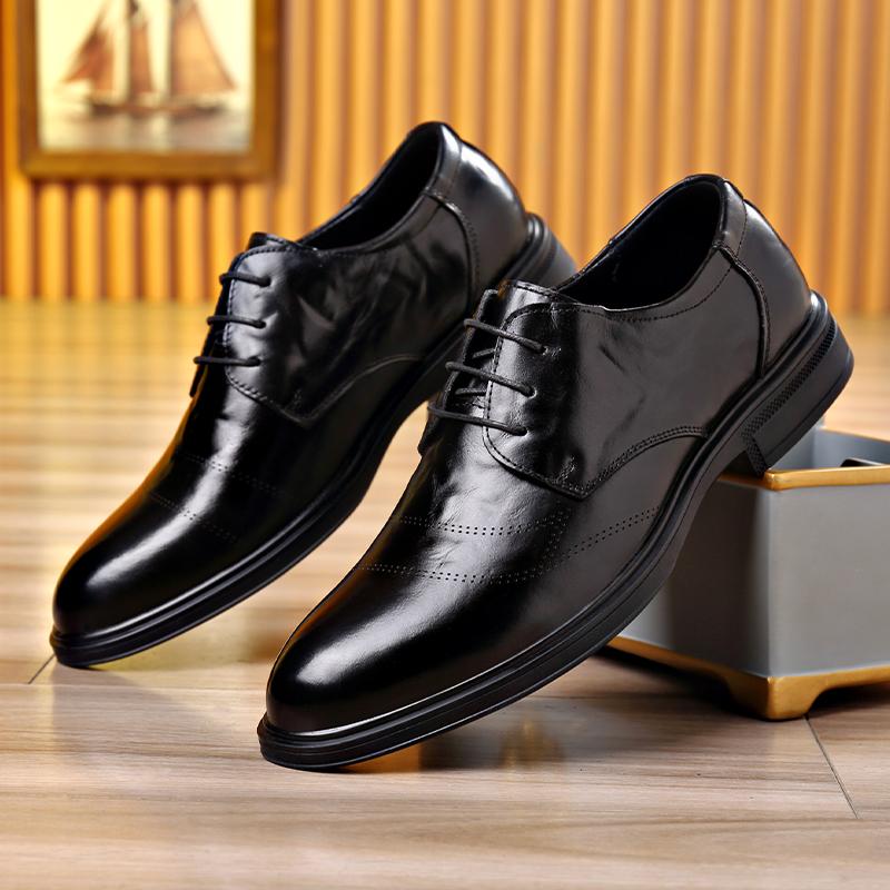 Fashion Fashion Men Leather Shoes Wedding Business Dress Sheos Lace Up Formal Dress Footwear Men's Oxford Shoes Classic Walking Sneakers