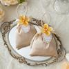 Satin Flower Drawstring Bag Mini Festive Sugar Bag Fashion Wedding Candy Bag  Festival