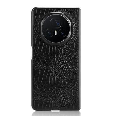 For Honor Magic V3 5G Case Crocodile Texture Leather Coated Hard PC Phone Cover