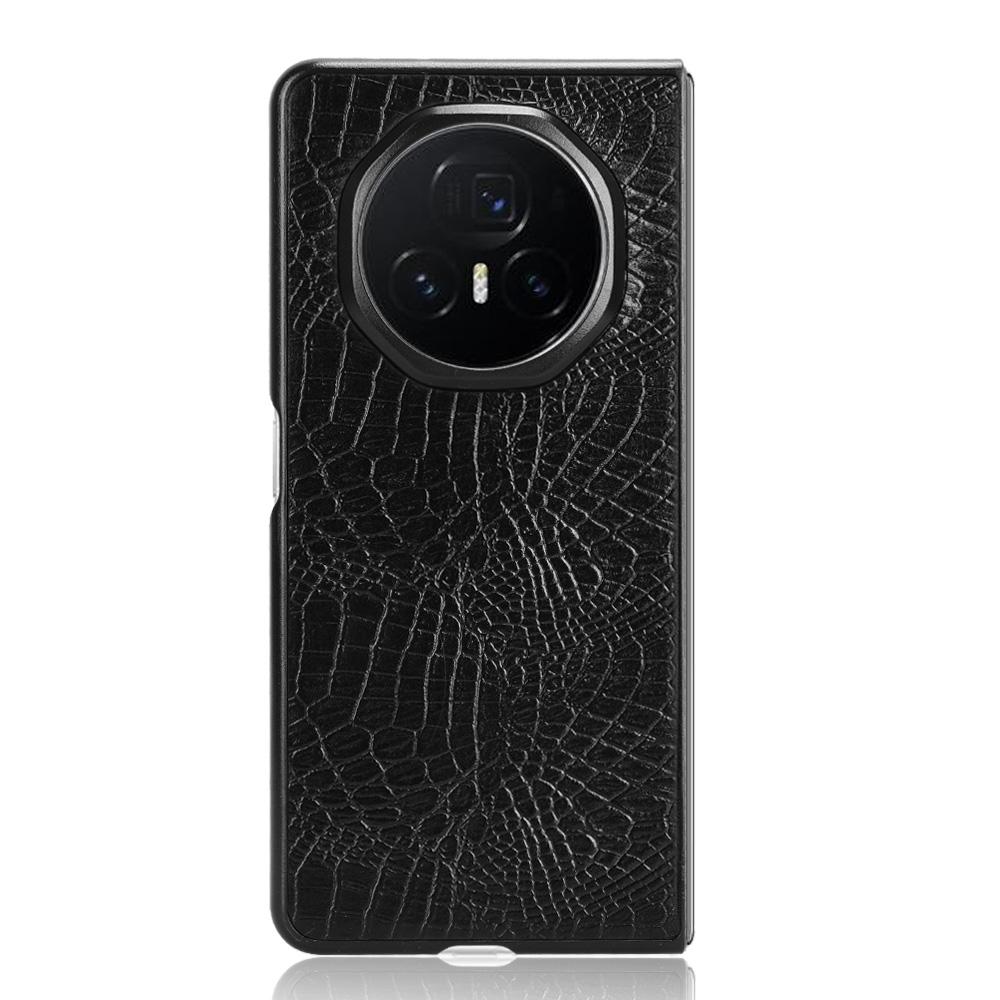 

For Honor Magic V3 5G Case Crocodile Texture Leather Coated Hard PC Phone Cover Blue