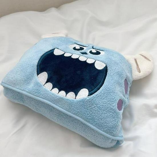 Cartoon Embroidered Soft Coral Fleece Children s Bathrobe - Quick-Drying, Absorbent, No Shedding 70x140cm