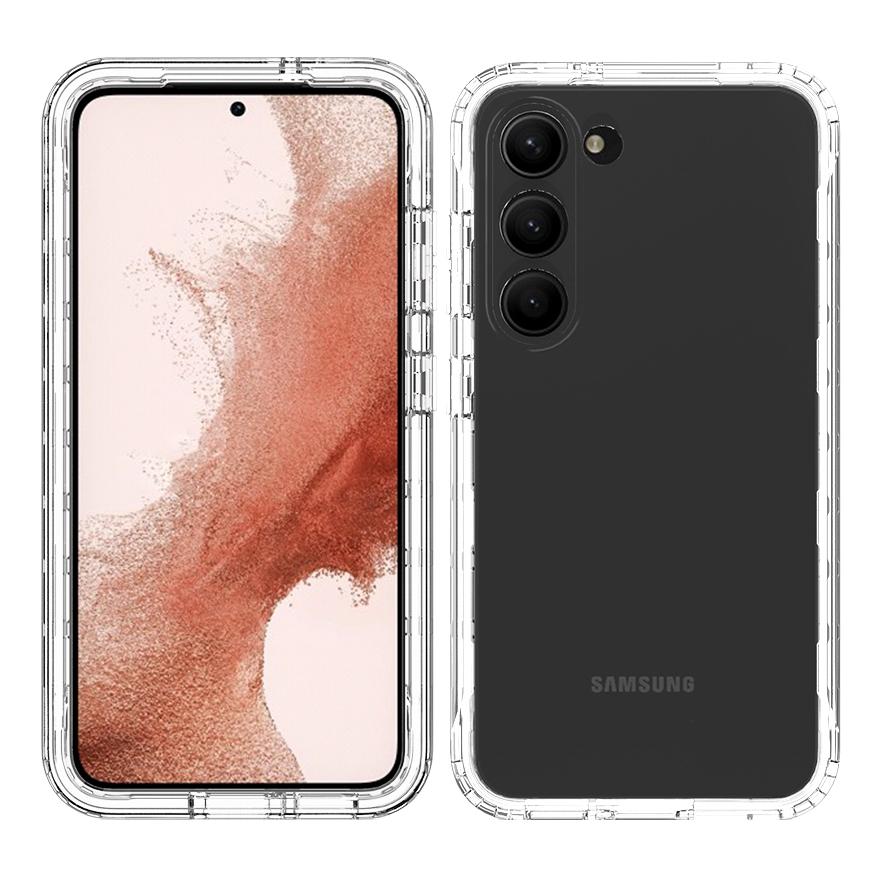 

Crystal Clear Phone Case for Samsung Galaxy S23+ TPU Hard PC Protective Case Gradient Color Shockproof Cover Gradient Purple