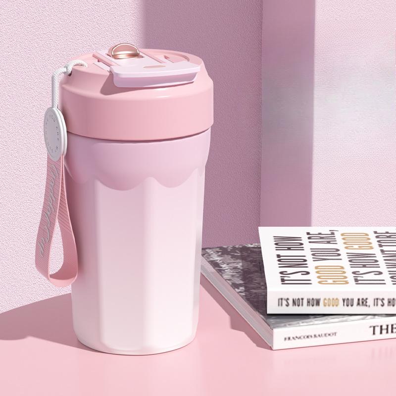 

Новая чашка из нержавеющей стали для кофе, домашний офис, термос, портативная автомобильная чашка для воды 460ml