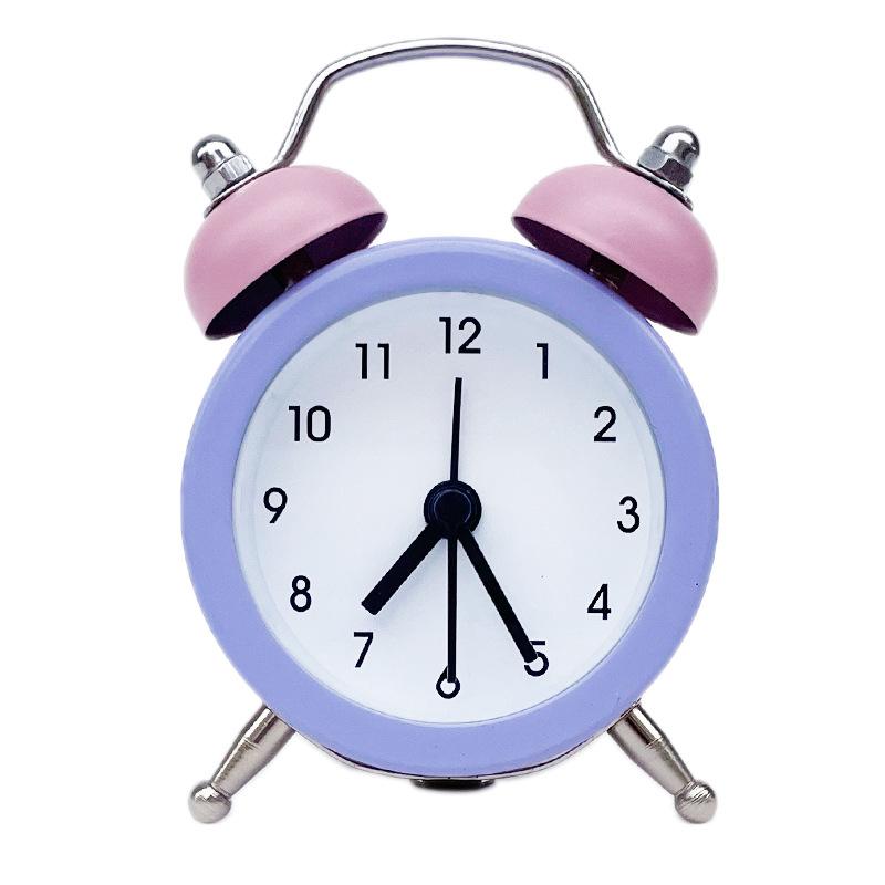 Mini Metal Alarm Clock Cute Creative Student Children's Small Alarm Clock Exchangeable Clock Face