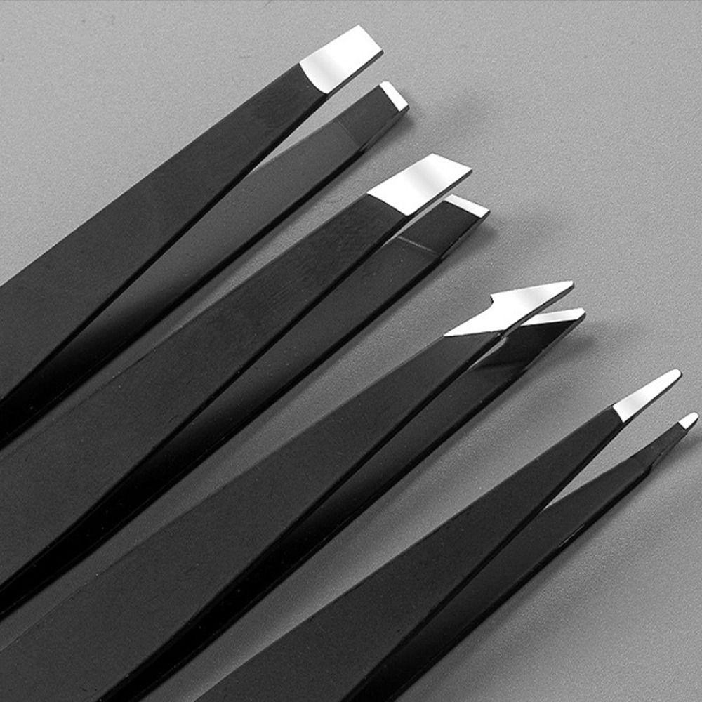 4Pcs/Set Premium Stainless Steel Precision Tweezers Beauty Brow Grooming Tool Set  Eyebrow Grooming