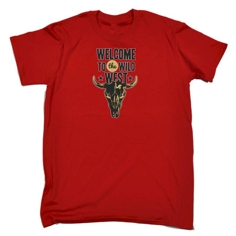 Welcome To The Wild West Skull Mens Funny Novelty T Shirt S разноцветный
