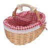 Picnic Basket with Removable Liner Hand Woven Empty Picnic Hamper Basket with Handle for Easter Camping Wedding Gathering