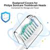 6 Pcs Toothbrush Head Dustproof Covers with Brush Heads Travel Case, Compatible with Philips Sonicare Electric Toothbrush Heads