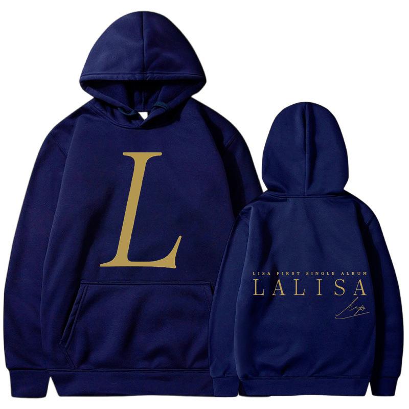 LISA SOLO Debut Album LALISA Surrounding the Same Hoodie Spring Autumn and Winter Kpop Pullover Casual Sweater