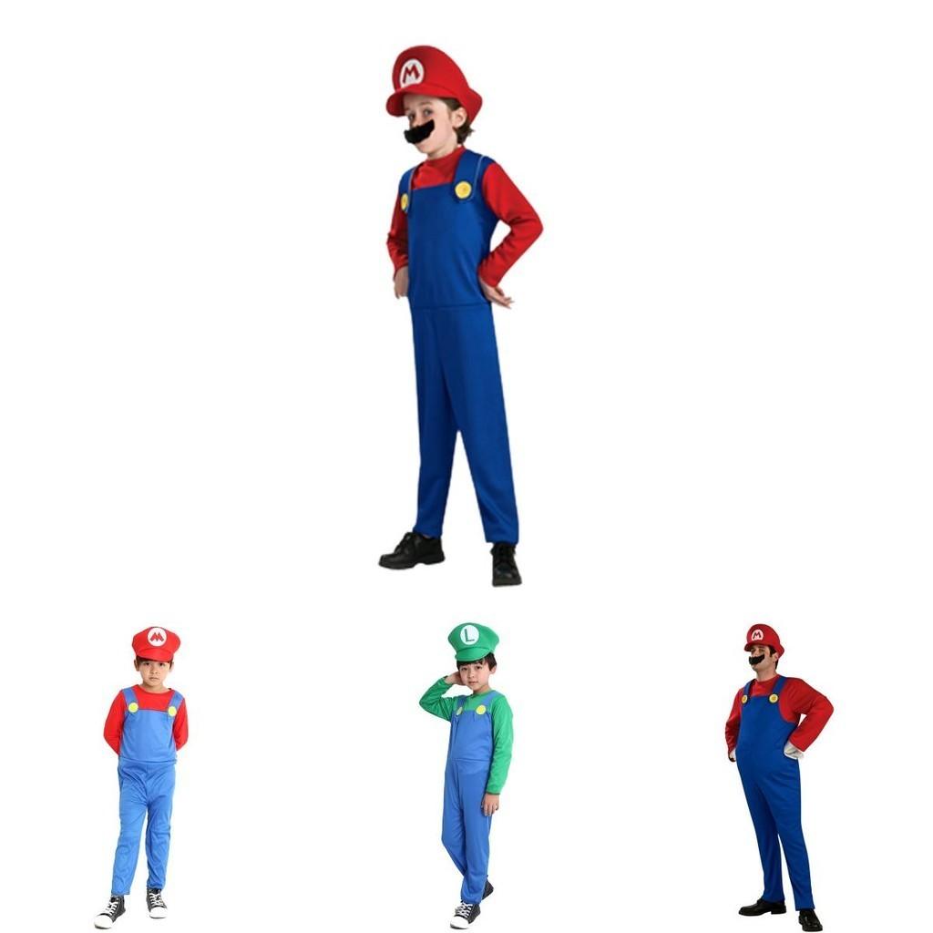 Super Mario Bros Luigi Costume For Kids And Adults Breathable Full Body Cosplay Dress With Exquisite Workmanship