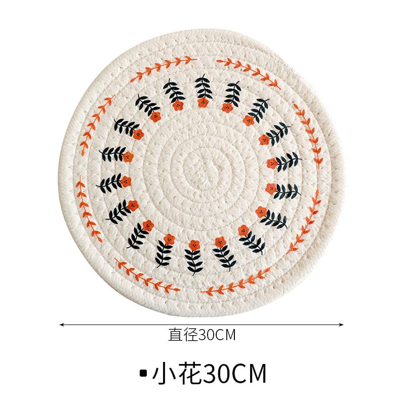 3587 Cotton and Linen Braided Heat Insulation Pad Household Placemat Plate Bowl Sand Pot Tea Cup Pad Anti-scalding Table Mat