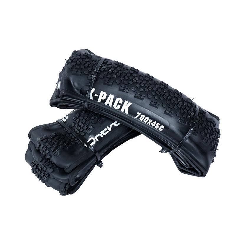 Ontrack Folding Gravel Bicycle Tire, Melon Tread, 700x38/40/45